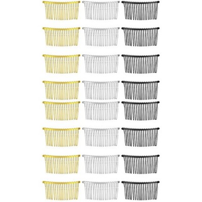  2pcs frcolor 12pcs 20 Zähne Haare Clip Combs Fancy DIY Metall Draht