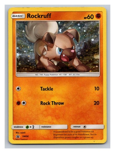 Rockruff - SM06 Holo Promo Sun & Moon Promo Pokemon Moderately Played