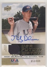 2009 Signature Stars USA Future Watch Jersey /899 Nick Delmonico Nicky Auto 0a2