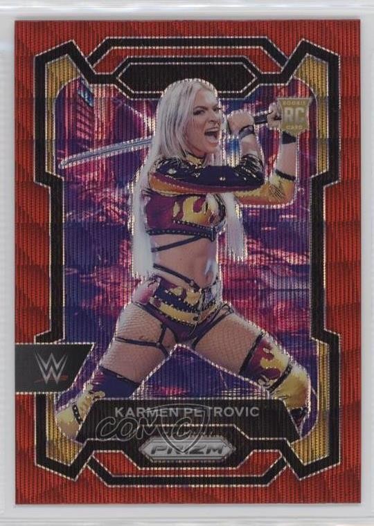 2024 Panini Prizm WWE Ruby Wave Prizm Karmen Petrovic #107 Rookie RC 0zc5