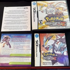 Pokemon: White Version 2 (Nintendo DS, 2012) Case, Manual And Inserts - NO GAME