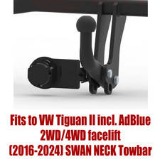 Swan Neck Tow Bar For Vw Tiguan 2wd4wd 2016-2024  No Electrics - V170