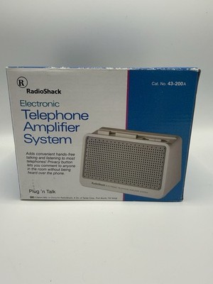 RadioShack Electronic Telephone Amplifier System 43-200A w Box & Cords Open Box