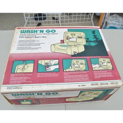 Reliance Wash N Go 3 Gallon Portable Sink & Organizer Tent RV Camping 9834
