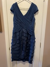 adrianna papell dress , blue size 14, new 