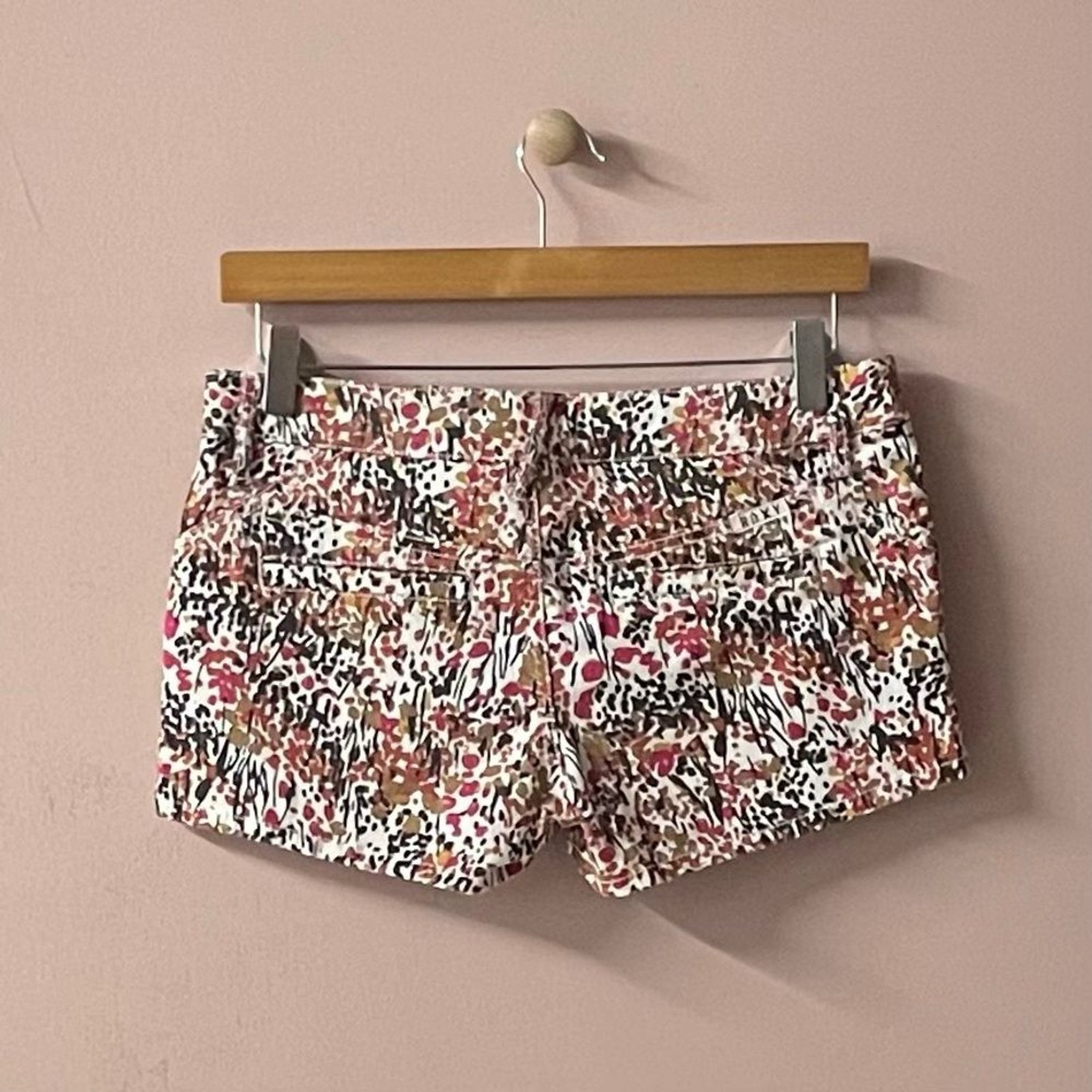 Roxy Cream Multicolored Floral Patterned Short Sh… - image 2