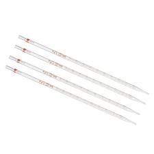 4Pcs Graduated Dropper Pipettes 5ml Reusable Borosilicate Glass Pipette Clear