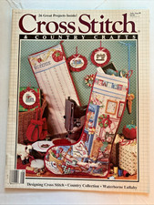 Cross Stitch Country Crafts Magazine July Aug 1989 Stockings 26 Projects Vintage