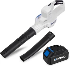 Leaf Blower Cordless, 20V Electric Cordless Leaf Blower with 4000mAh Battery and