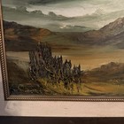 Beautiful Mid-Century Framed Oil On Canvas Western Stage Coach By Rc Stanley — photo 8