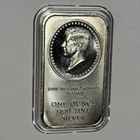 John Fitzgerald Kennedy JFK Bar US President 1 Troy Oz .999 Fine Silver Ingot