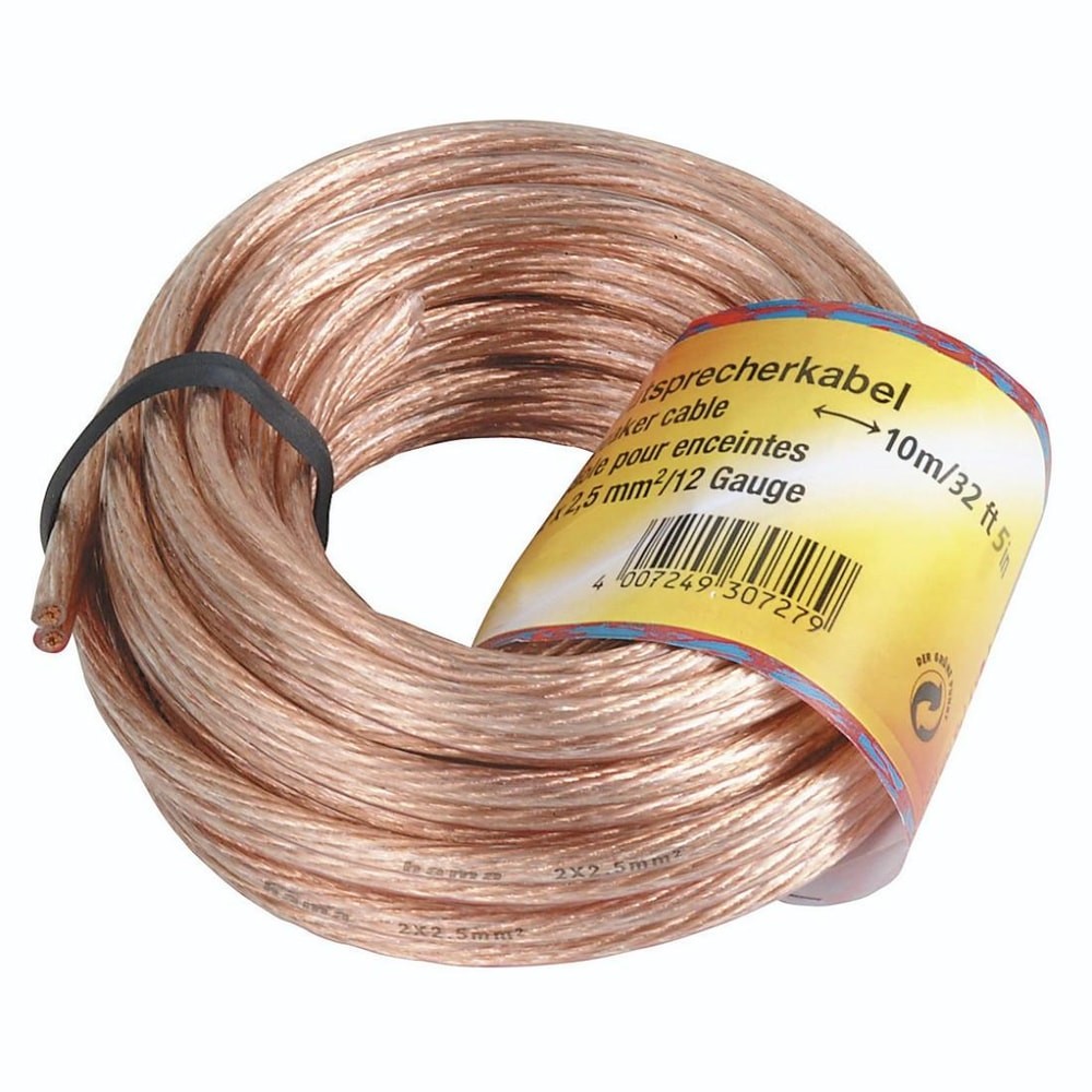 HAMA Lautsprecherkabel 2x 25 mm 10 m Transparent 00205267 32110782 3190₽