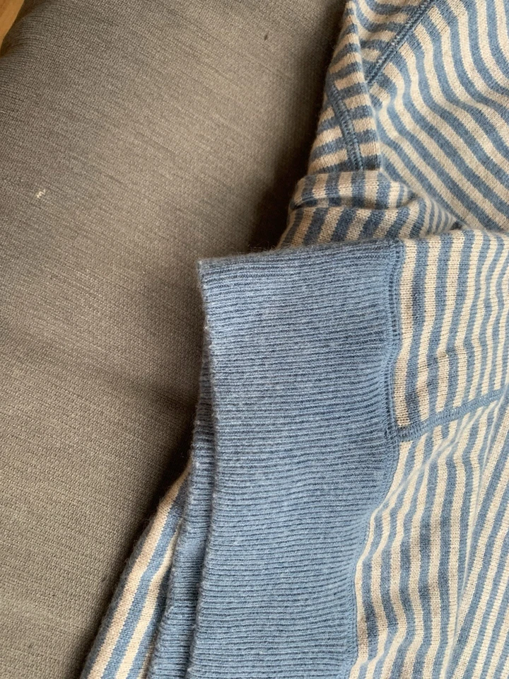 J.L. Powell The Sporting Life Sweater XL cashmere/cotton, blue and beige - Image 3 of 4