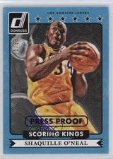 2014 Donruss Scoring Kings Press Proof Blue 75/99 Shaquille O'Neal #8 HOF 0v9h