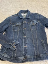 Old Navy Men’s Large Trucker Jean Jacket Denim Blue Medium Wash