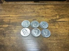 (6) Silver Franklin and Kennedy Half Dollars  Choice BU- Very Nice,*