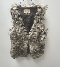 Scully Genuine Faux Fur Western Vest Size small Gypsy boho western hippie chic