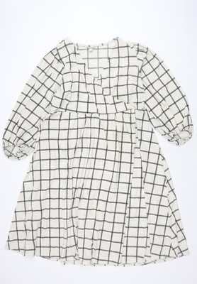 AVA & VIV Kleid Damen XL schwarz-weiß kariert
