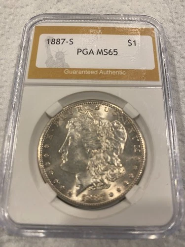 1887 S Morgan Silver Dollar MS65