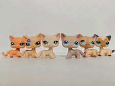 6pcs/lot Littlest Pet Shop Figure LPS Short Hair Cat 1643 1962 733 228 Kid Toy