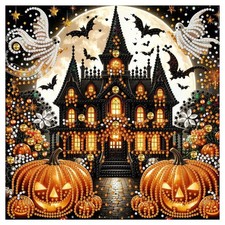 Halloween Special Shape Diamond Art Kits,Ghost 5D Diamond Painting Kits Cas...