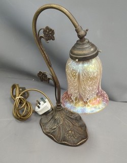 FLOWER Glass Style Table Lamp 36cm Decorative Bedside Light W79