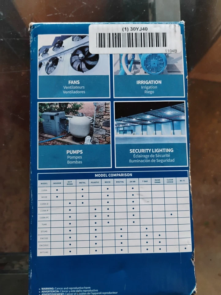 Tork 1100 Series 24 Hour On/Off Timer For Pumps, Motors, Fans, Security Lighting - Image 4 of 4