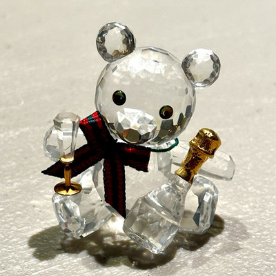 Swarovski Crystal Kris Bear Celebration figurine No box. Mint condition. 