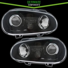 VW Golf Mk4 Estate 1998-2004 Projector Headlights With Fog Light R32 Look Black