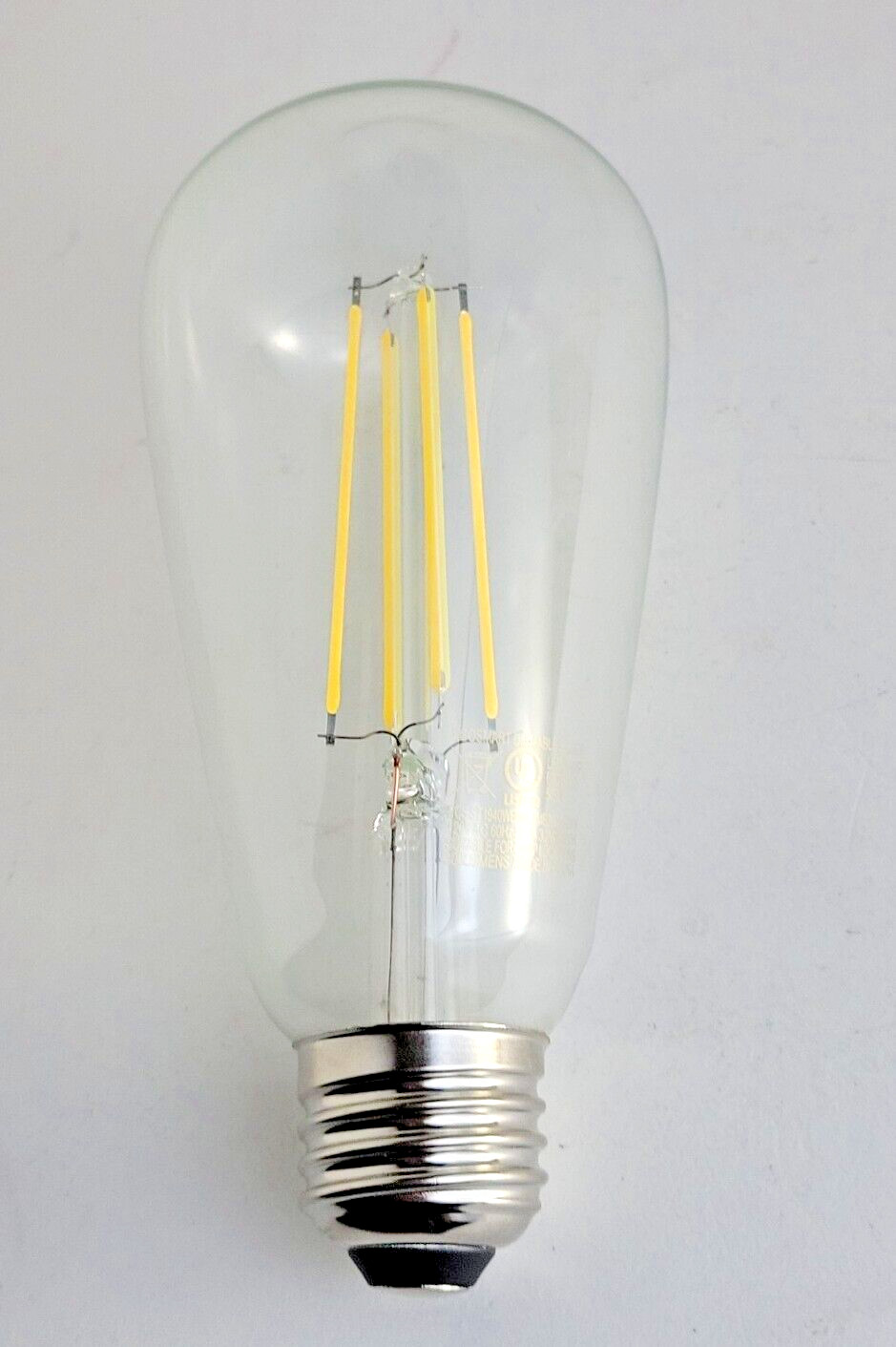 One (1) EcoSmart&reg; Clear Dimmable LED Bulb, 3 Watts, 5000K, 300 Lumens, ST19- NEW