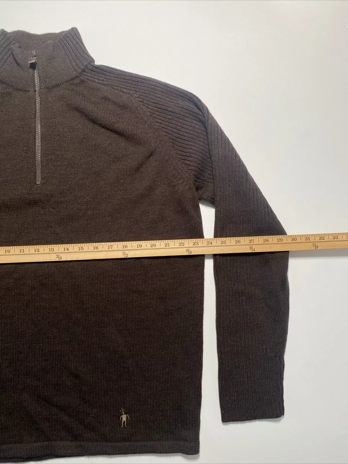 smartwool long sleeves 1/4 zip merino wool knit sweater