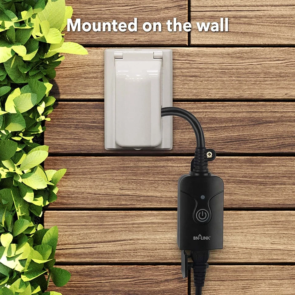 BN-LINK Smart Wi-Fi Plug Outlet Waterproof works With Alexa & Google Outdoor - Image 3 of 4