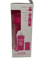 NEW Twistshake Baby Feeding Bottle Anti-Colic BPA Free 8 oz All-In-One 2+M Pink