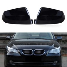 2X Spiegelkappen Gehäuse Glanz Schwarz Für BMW 5er E60 E61 6er E63 E64 Facelift