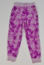 Juicy Couture Kids Tie Dye Purple Pink Ribbed Fleece Pajama Sweatpants Size 6