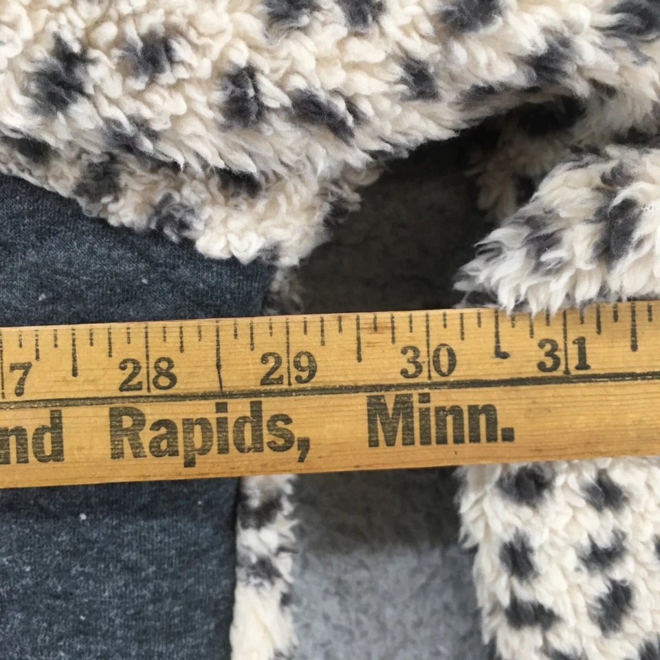 Suéter Pullover Sherpa Acolchado Leopardo Maurices Para Mujer 3X Beige Botón a Presión Foto 4 de 4