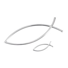 3 D Relief-Fischaufkleber "Doppel-Fisch" (*NEU*)(*OVP*)