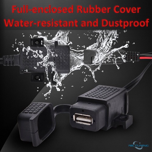 2.1A Motorcycle Mobile GPS Charger Adapter with SAE Socket USB Cable Waterproof - 第 11/16 張圖片