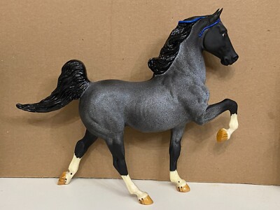 Breyer Custom Traditional Size Five Gaited Saddlebred Mold to Black Roan!