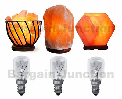 3er Pack Himalaya Salz Lampe Birne Schraube Pygmäen Glühbirnen Set Klarglas 15W E14