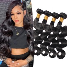 Body Wave Brazilian Virgin Human Hair Extensions Weave Weft Bundle 100g Straight