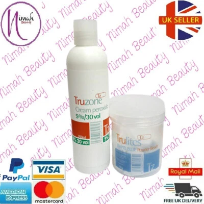 SET TRUZONE CREMEPEROXID 9 % (30 VOL) 250ML & SCHNELLBLAUES HAARBLEICHMITTEL 80GM