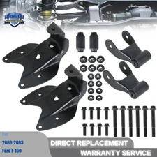 Pair Rearward Leaf Spring Shackle & Bracket Hanger LH + RH for 2000-03 Ford F150