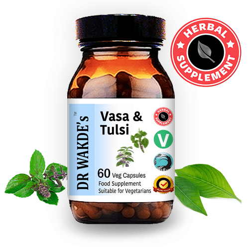 Capsule Vasa e Tulsi della DR WAKDE | 60 capsule vegetali | Supplemento ayurv...