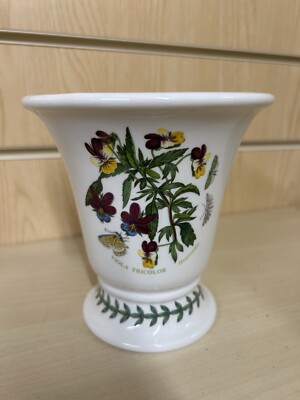 Portmeirion Botanic Garden Vase Viola Tricolor 14 cm Vintage 1972er Heartsease