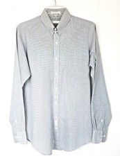 GEOFFREY BEENE Gray White Dess Shirt Size 15 34/35 Long Sleeve Button Up