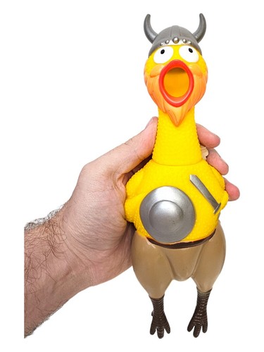 Pollo de goma grande mezcla coleccionable 9,5" (sin ruido) divertido gritando aspecto pollo - Imagen 10 de 24