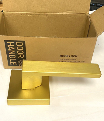 Heavy Duty Dummy Door Handle Interior Lever Set Satin Brass Finish
