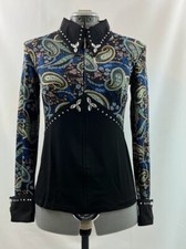 Medium Western Show Pleasure Rail Shirt Jacket Clothes Showmanship Horsemanship