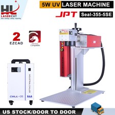 JPT 5W 355m Fiber Laser Marking Machine S&A Water Chiller Glass Marker Wood